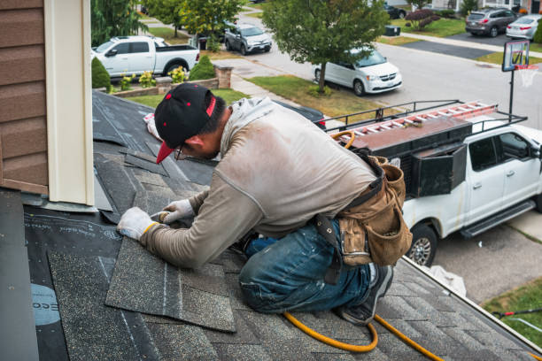 Professional Roofing technician working in Chesterfield, IN